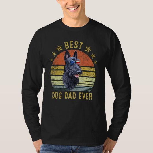 Best Miniature Schnauzer Dad over hond T-shirt (Voorkant)