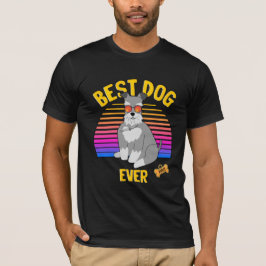 Best Miniature Schnauzer Dog Ever Retro T-shirt