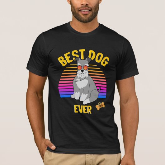 Best Miniature Schnauzer Dog Ever Retro T-shirt (Voorkant)