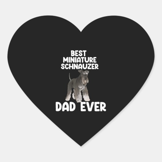 Best Miniature Schnauzer Pap Ever Hart Sticker (Voorkant)