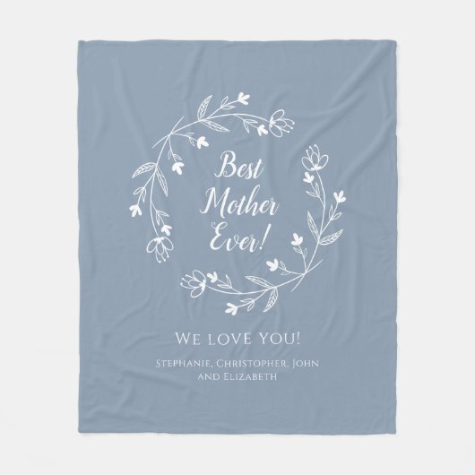Best Moeder Ever Familie Keepomwille Kinder Dusty Fleece Deken (Voorkant)