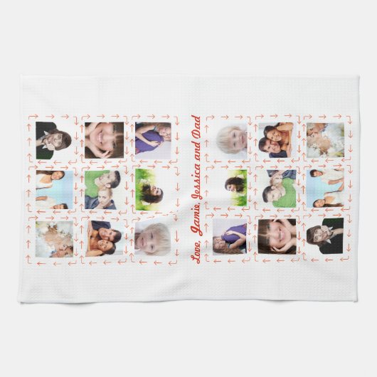 Best Moeder Foto Familie Collage Keepomwille Theedoek (Horizontaal)