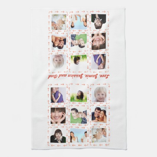 Best Moeder Foto Familie Collage Keepomwille Theedoek (Verticaal)