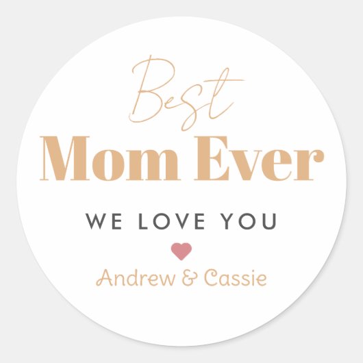 Best moge ever ronde sticker (Voorkant)