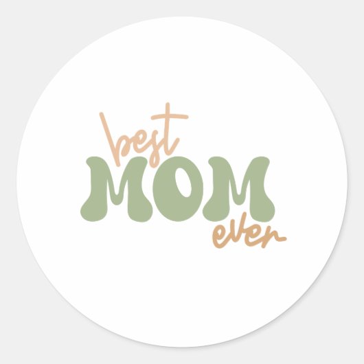 Best moge ever ronde sticker (Voorkant)