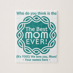 BEST MOM aangepaste tekst & kleurpuzzel Legpuzzel