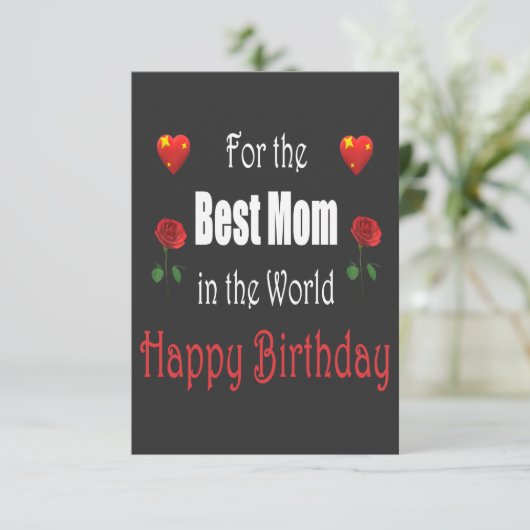 Best Mom Birthday Design (Staand voorkant)