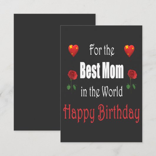 Best Mom Birthday Design (Voorkant / Achterkant)