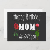 Best Mom Birthday Design Uitnodiging Briefkaart (Voorkant / Achterkant)