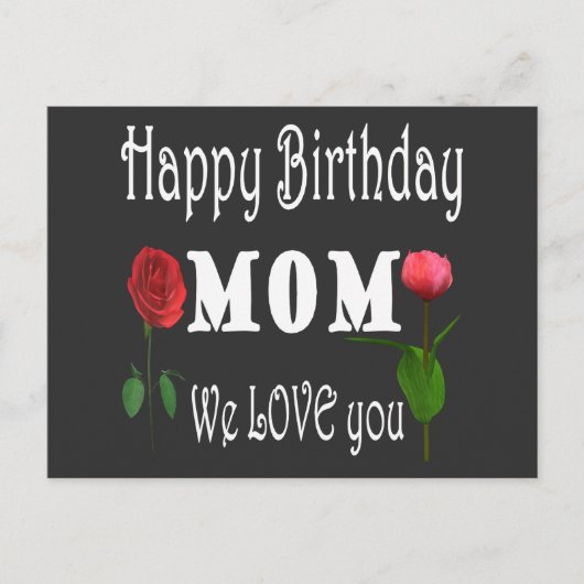 Best Mom Birthday Design Uitnodiging Briefkaart (Voorkant)