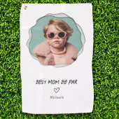 Best Mom by Par Custom Photo Mother Golfhanddoek