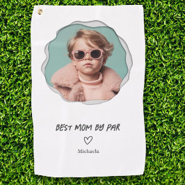 Best Mom by Par Custom Photo Mother Golfhanddoek
