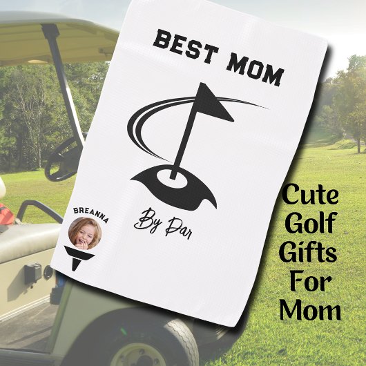 Best Mom by Par Foto Golf Ball Golf Graphic Golfhanddoek