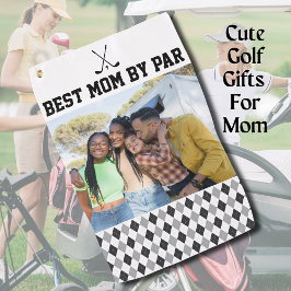 Best Mom By Par Foto Zwart-wit Golf Handdoek