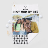 Best Mom By Par Foto Zwart-wit Golf Handdoek (Insitu)