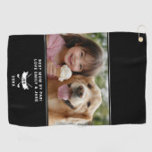 Best Mom by Par Fun Photo Golfer Moderne Sjabloon Golfhanddoek (Horizontaal)