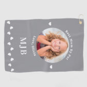 Best MOM By Par - Gepersonaliseerd Afbeelding Mono Golfhanddoek (Horizontaal)