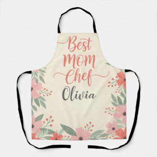 Best Mom Chef Floral Schort