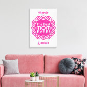 BEST MOM custom monogram canvas print (Insitu (Woonkamer))