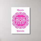 BEST MOM custom monogram canvas print (Voorkant)