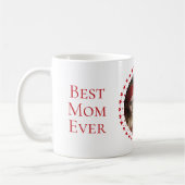 Best Mom / Dad Ever, Photo & Red Hearts, Modern  Koffiemok (Links)