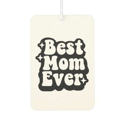 Best Mom Ever 1 Custom Photo Retro Groovy Luchtverfrisser (Voorkant)