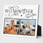  Best Mom Ever 2 Photos Heart Mothers Day Gifts Fotoplaat (Zijkant)