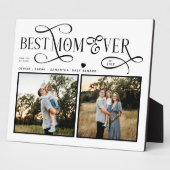  Best Mom Ever 2 Photos Heart Mothers Day Gifts Fotoplaat (Zijkant)