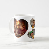 Best Mom Ever 3 Heart Photo Keepsake Black White Koffiemok (Voorkant links)