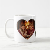 Best Mom Ever 3 Heart Photo Keepsake Black White Koffiemok (Links)