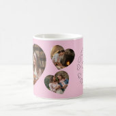 Best Mom Ever 3 Heart Photo Keepsake Pink Koffiemok (Center)