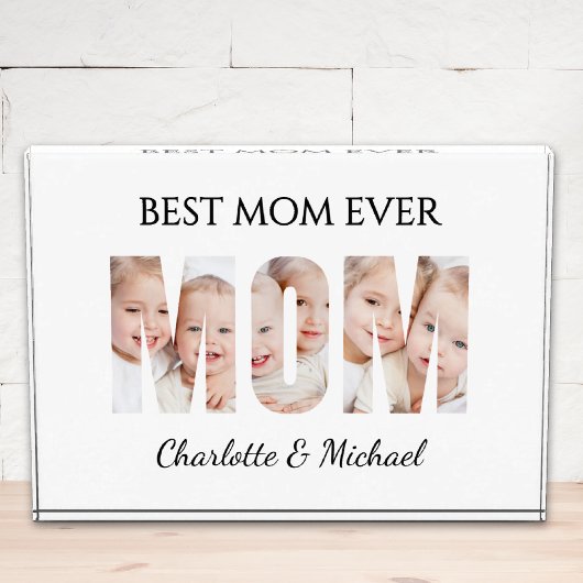 Best Mom Ever 3 Photos Cutout Letters  Fotoblokken