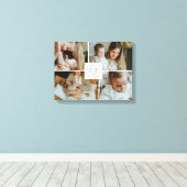 Best Mom Ever 4 Photo Collage Canvas Print Gift (Insitu (Houten vloer))