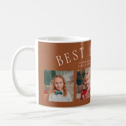 Best Mom Ever 4-Photo Terracotta Mothers Day  Koffiemok (Links)