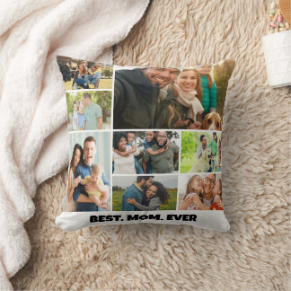 Best Mom Ever – 8 Photo Collage Frame Template Kussen