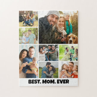 Best Mom Ever – 8 Photo Collage Frame Template Legpuzzel