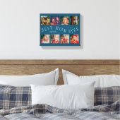 Best Mom Ever | 8 Photo Grid Mothers Day Teal Canvas Afdruk (Insitu (Slaapkamer))
