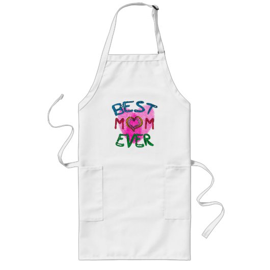 BEST MOM EVER Apron Lang Schort (Voorkant)