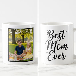 Best Mom Ever Black and White 1 Photo Keepsake Koffiemok
