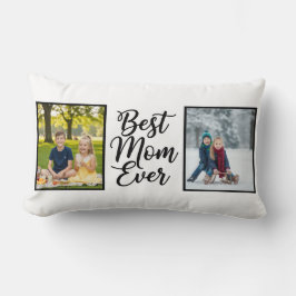 Best Mom Ever Black and White 2 Photo Keepsake Kussen