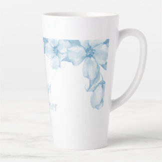 Best Mom Ever Blue Floral Latte Mug Mok