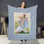 Best Mom Ever Blue Photo Mother's Day  Fleece Deken