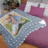 Best Mom Ever Blue Photo Mother's Day  Fleece Deken