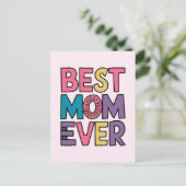 Best mom ever briefkaart (Staand voorkant)