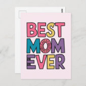 Best mom ever briefkaart (Voorkant / Achterkant)