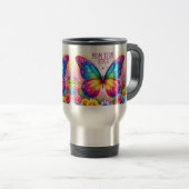 Best Mom Ever Butterfly Floral Mug Reisbeker (Voorkant rechts)