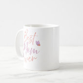 Best Mom Ever Butterfly Script Art Koffiemok (Voorkant links)