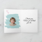 Best Mom Ever Chalk Art Mother's Day Photo Kaart (Binnen)