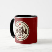 Best Mom Ever Classic Retro Design Mok (Voorkant links)