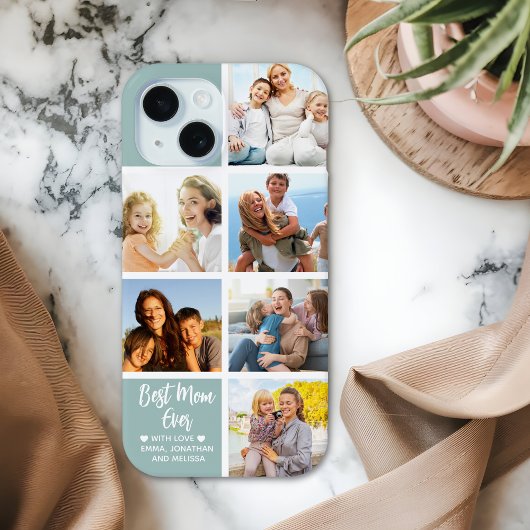 Best Mom Ever Collage 6 Photos of Children's Case-Mate iPhone Case